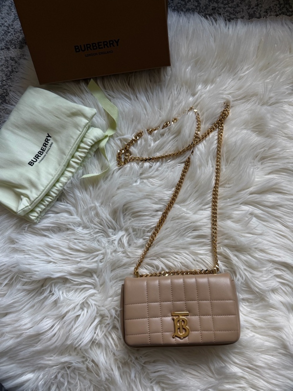 Burberry leather chain cross body bag